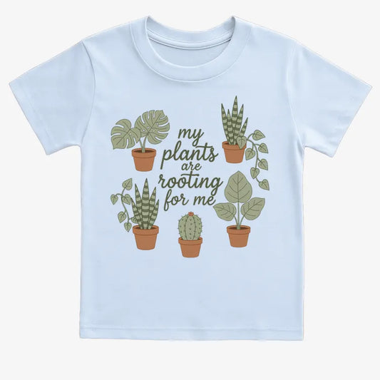 My Plants Are Rooting for Me-Kids T-Shirt-Blue
