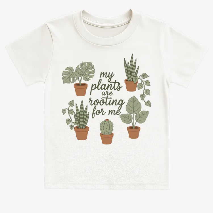 My Plants Are Rooting for Me-Kids T-Shirt-White