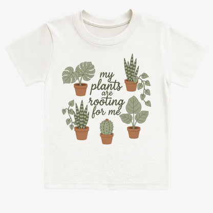 My Plants Are Rooting for Me-Kids T-Shirt-White