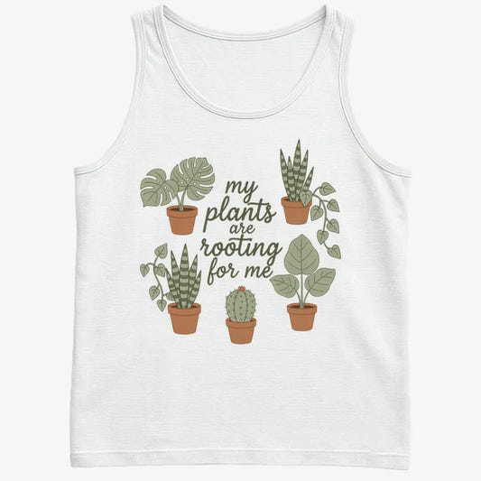 My Plants Are Rooting for Me-Men's Tank Top-White