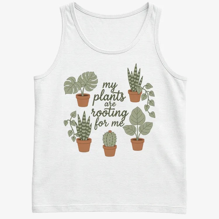 My Plants Are Rooting for Me-Men's Tank Top-White