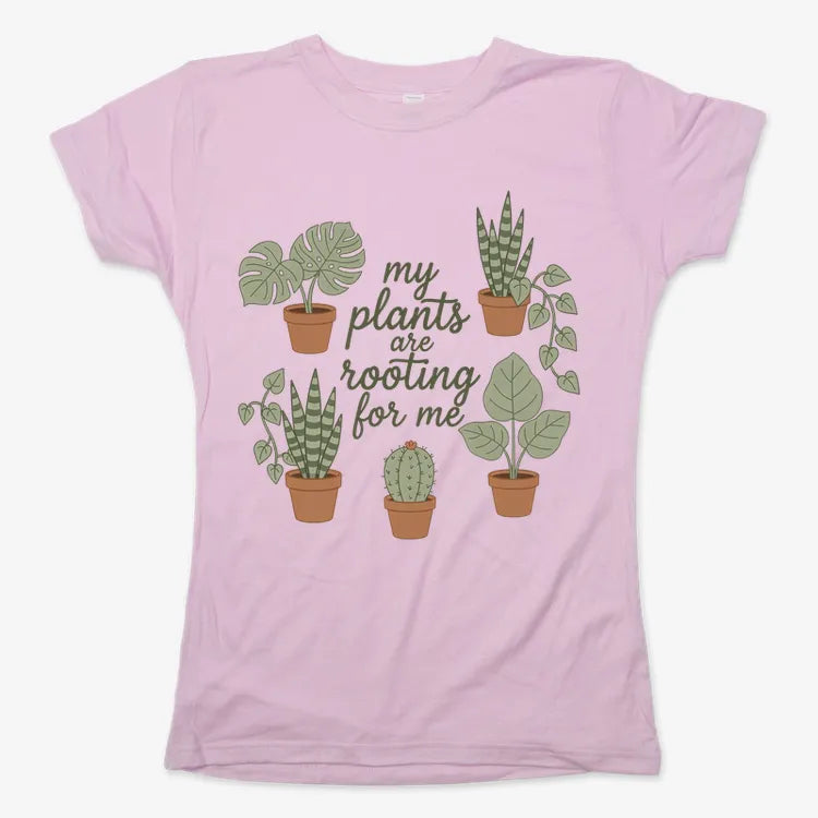 My Plants Are Rooting for Me-Women's T-Shirt-Soft Pink