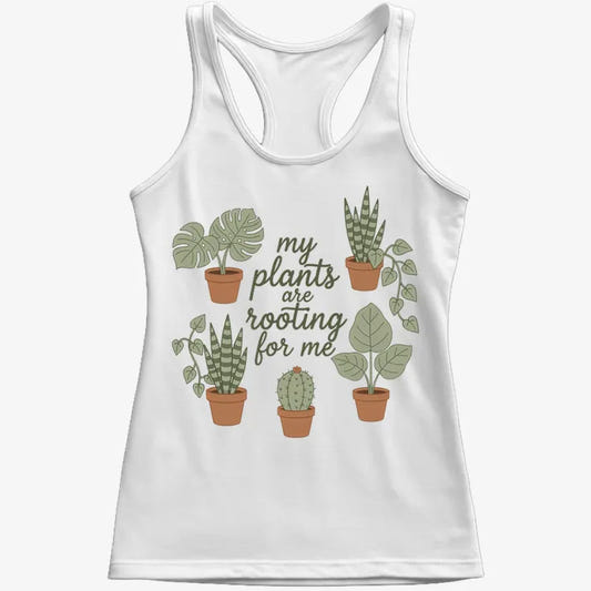 My Plants Are Rooting for Me-Women's Tank Top-Snow