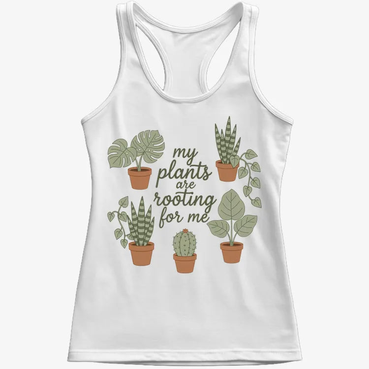 My Plants Are Rooting for Me-Women's Tank Top-Snow