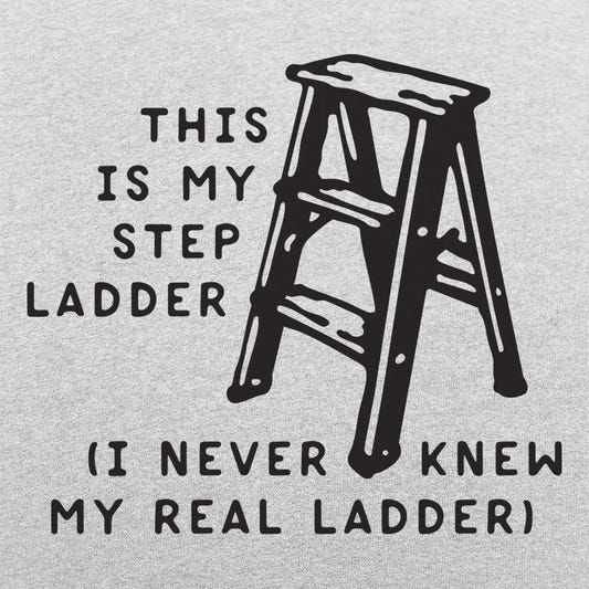 This Is My Step Ladder, I Never Knew My Real Ladder graphic tee design