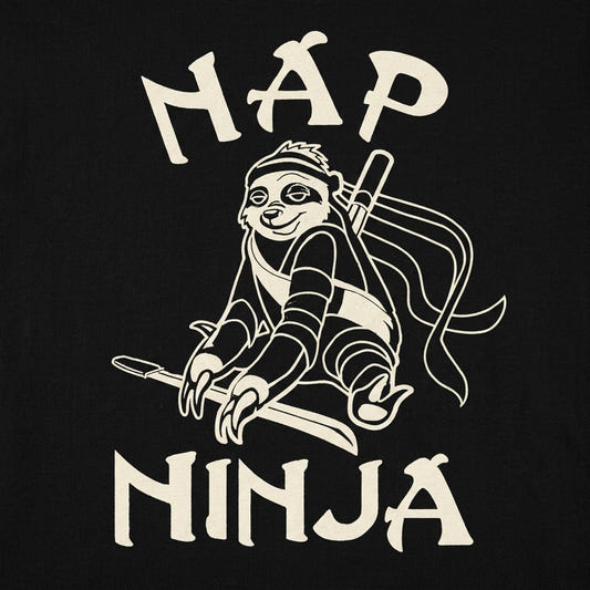 Nap Ninja Sloth Ninja Pun detail