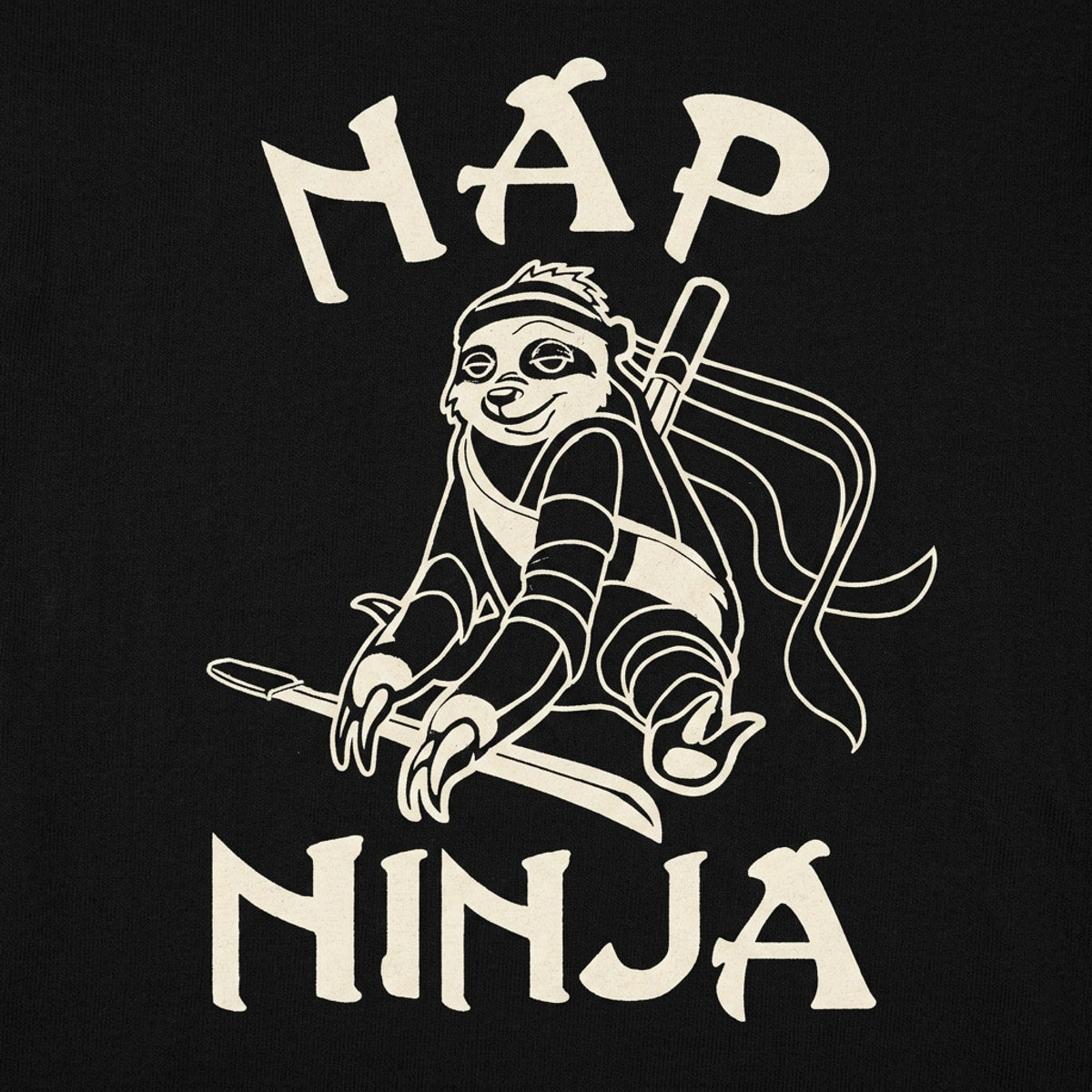 Nap Ninja Sloth Ninja Pun detail