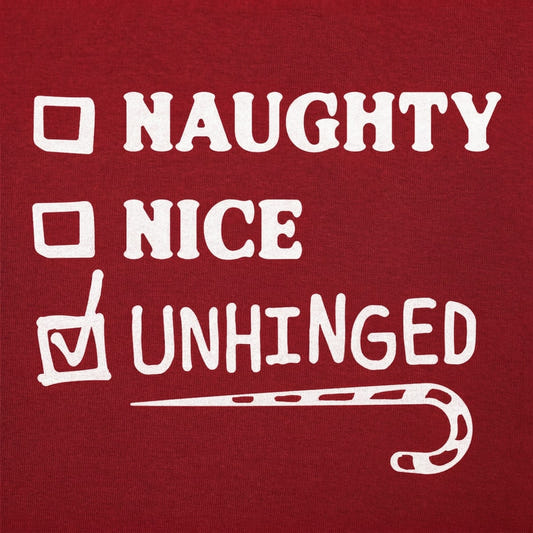 Naughty Nice Unhinged Christmas Checklist detail