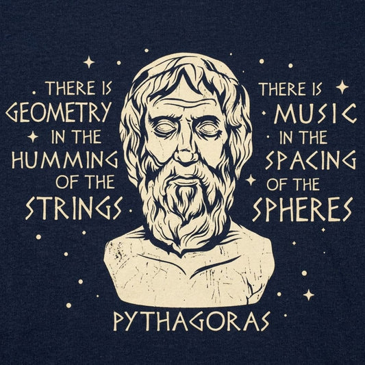 Pythagoras Quote Geometry in Strings Music in Spheres detail
