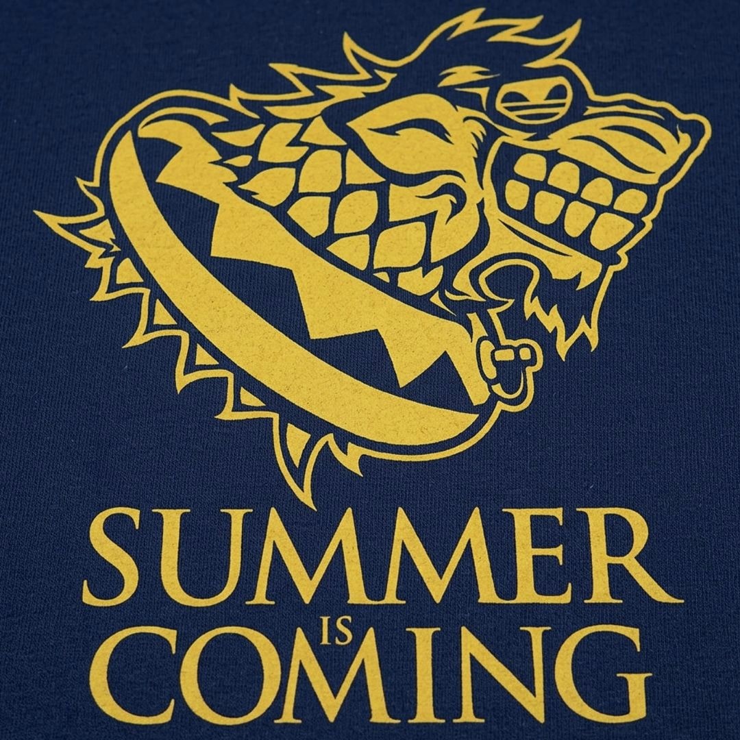 Summer Is Coming Wolf Crest Parody detail