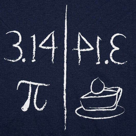 Pi Mirrors Pie 3.14 Symbol and Slice of Pie detail