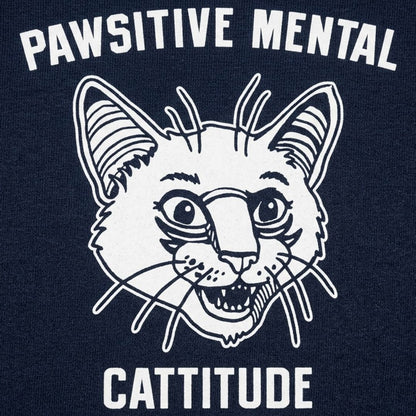Pawsitive Mental Cattitude Wild Eyed Cat Face detail