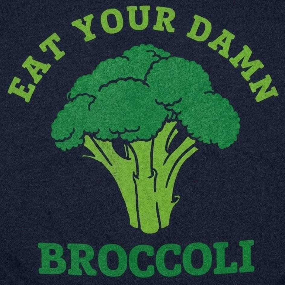 Eat Your Damn Broccoli Vegetable Design detail