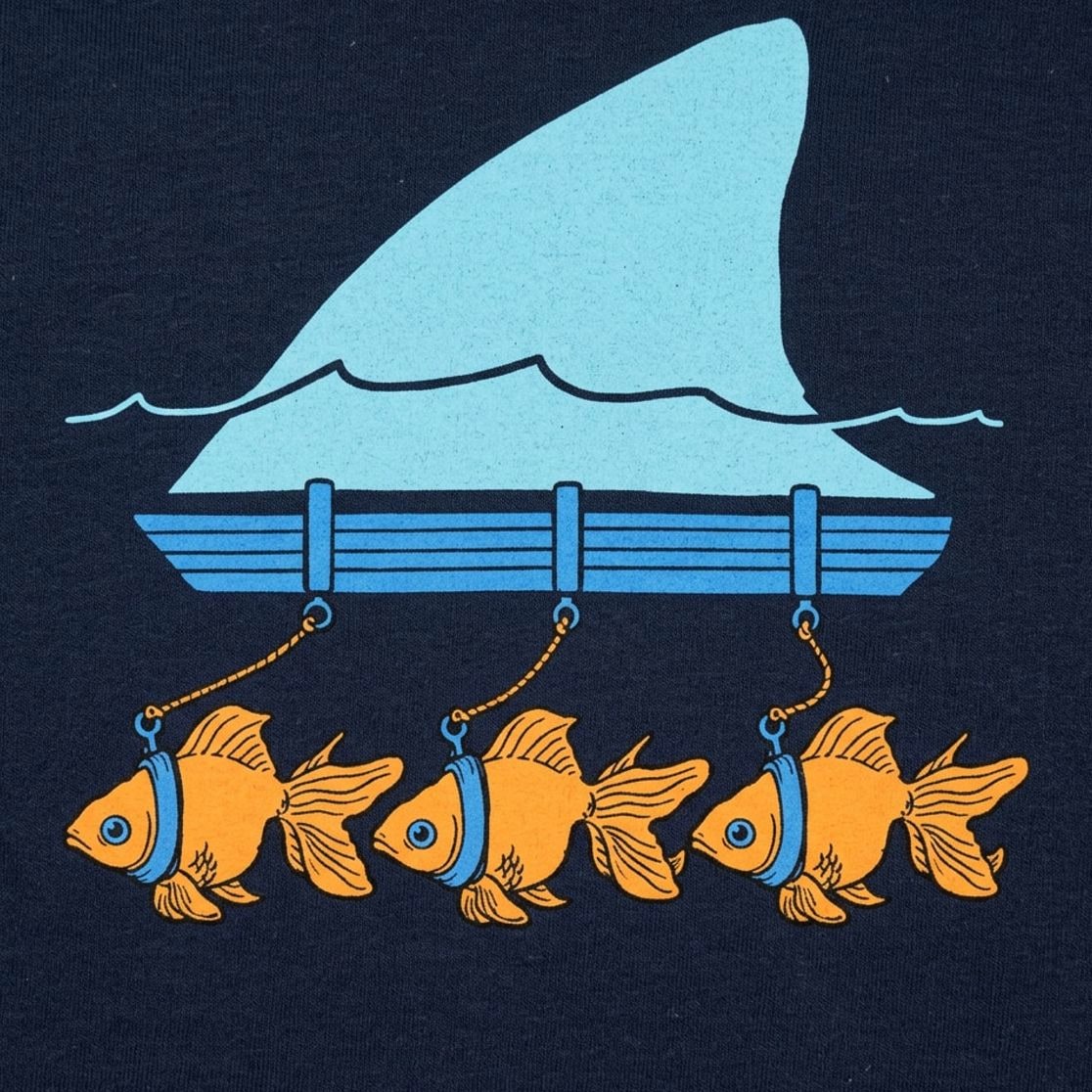 Swim Like A Shark Fin Goldfish Costume detail