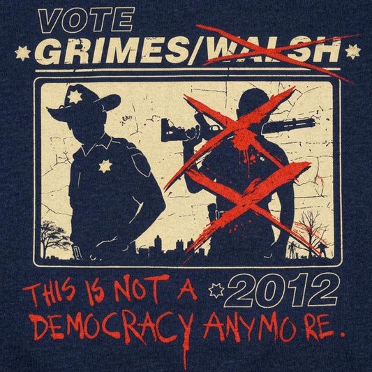Vote Grimes Zombie Survival Election Poster detail