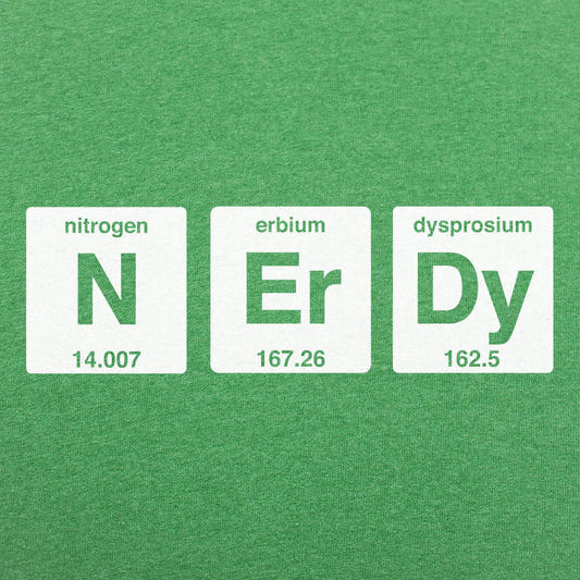 Nerdy Periodic Table Elements Nitrogen Erbium Dysprosium graphic tee design