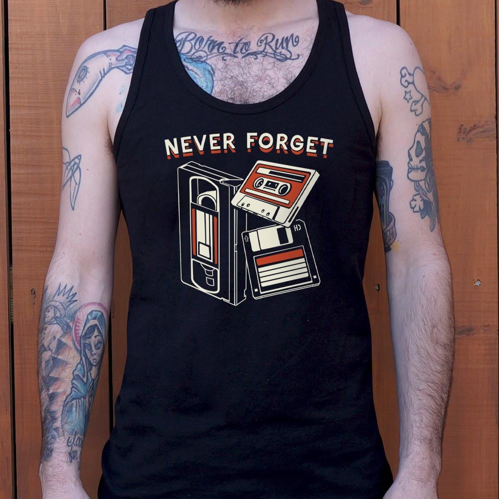 Never Forget Retro VHS Tape Cassette and Floppy Disk – 6DollarShirts