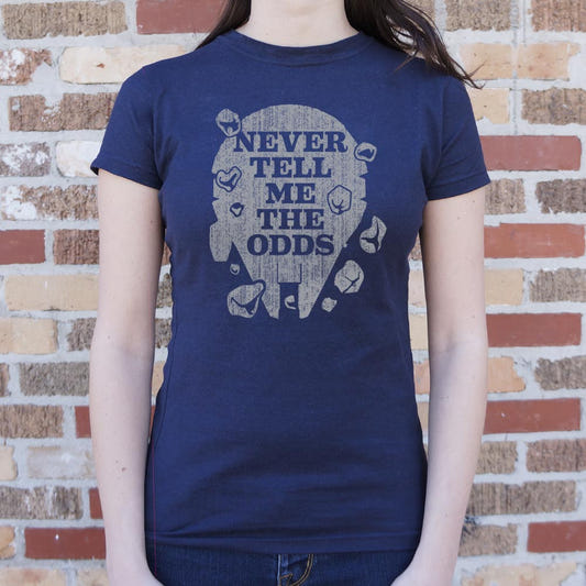 Never Tell Me The Odds graphic Women's T-Shirt in True Navy