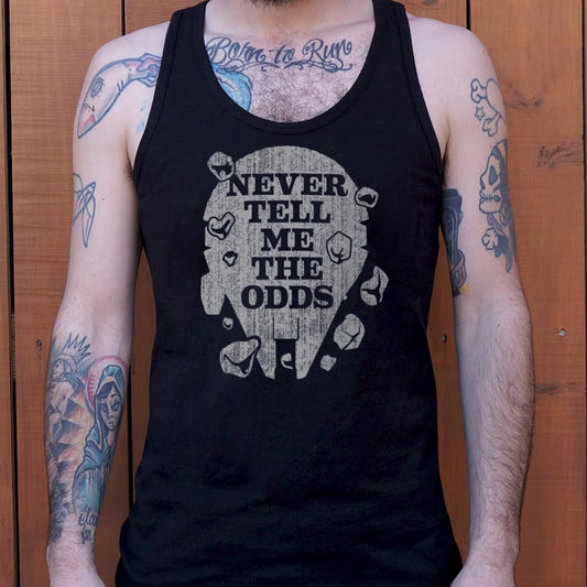 Never Tell Me The Odds graphic Men's Tank Top in Black