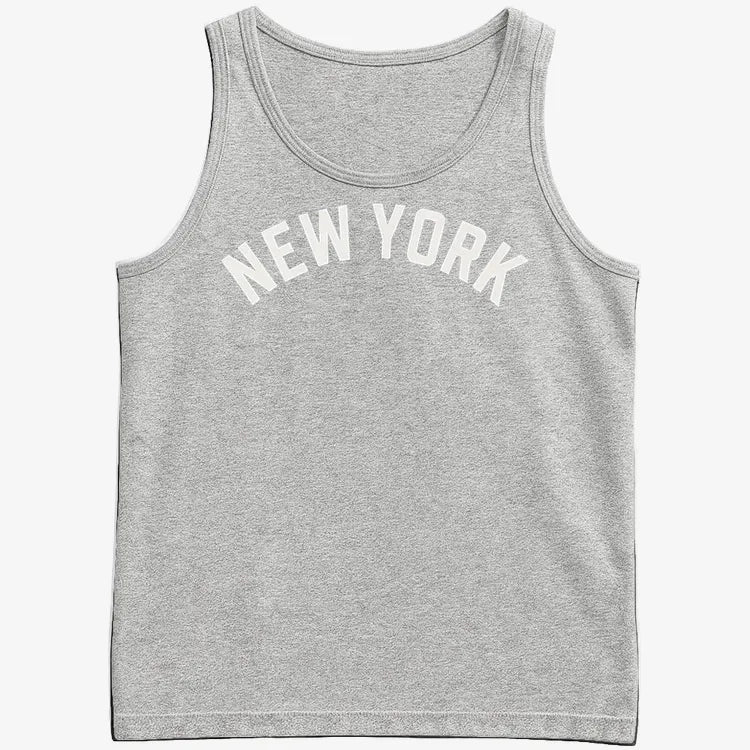 NEW YORK Vibes Graphic Tee-Men's Tank Top-Gray Heather