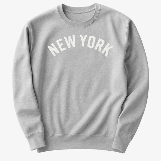 NEW YORK Vibes Graphic Tee-Sweater-Gray Heather