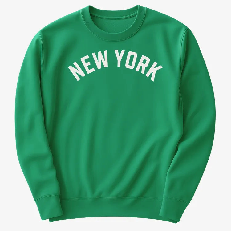 NEW YORK Vibes Graphic Tee-Sweater-Green