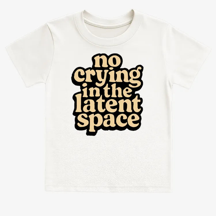 no crying in the latent space-Kids T-Shirt-White