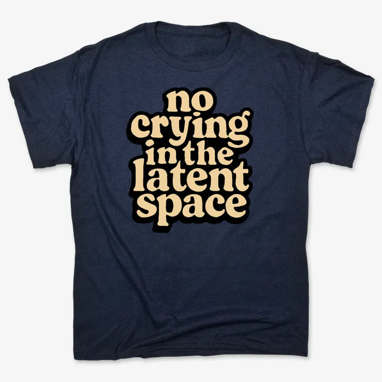 no crying in the latent space-Men's T-Shirt-Navy Blue