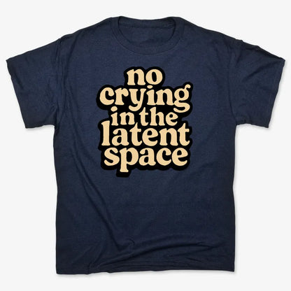 no crying in the latent space-Men's T-Shirt-Navy Blue