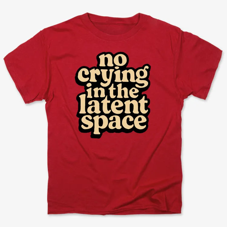 no crying in the latent space-Men's T-Shirt-Red