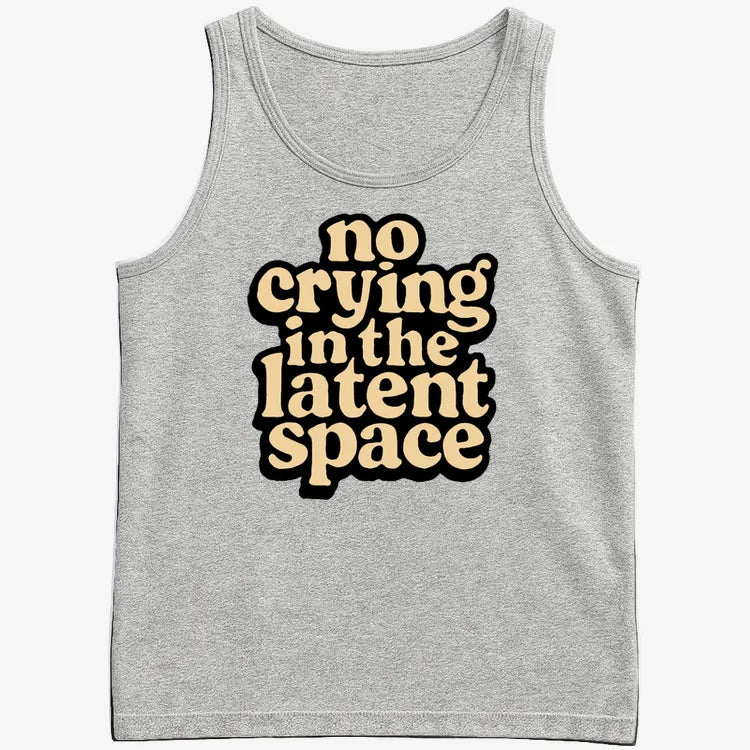 no crying in the latent space-Men's Tank Top-Gray Heather