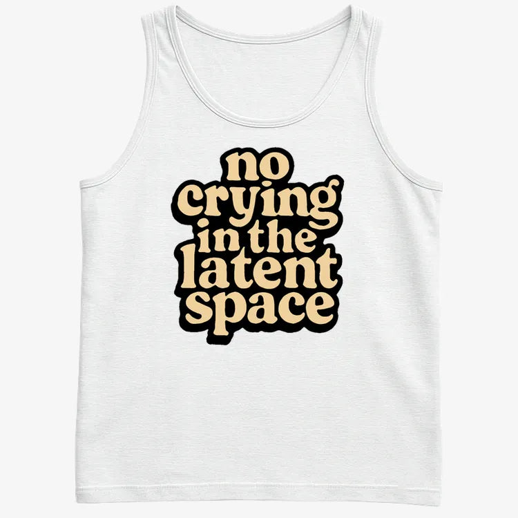 no crying in the latent space-Men's Tank Top-White