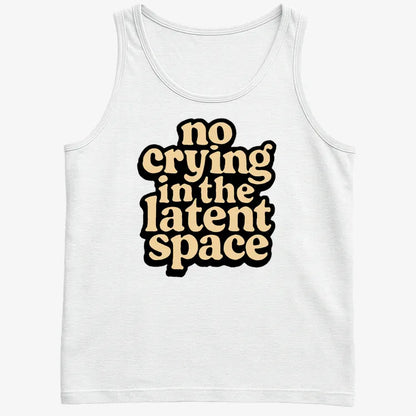 no crying in the latent space-Men's Tank Top-White