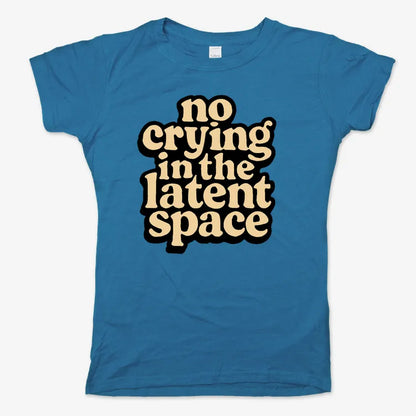no crying in the latent space-Women's T-Shirt-Sky Blue