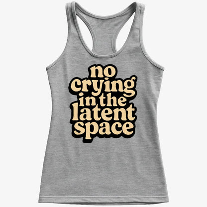 no crying in the latent space-Women's Tank Top-Gray Granite