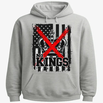 No Kings Statement Tee-Hoodie-Gray Heather