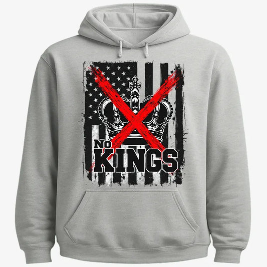 No Kings Statement Tee-Hoodie-Gray Heather