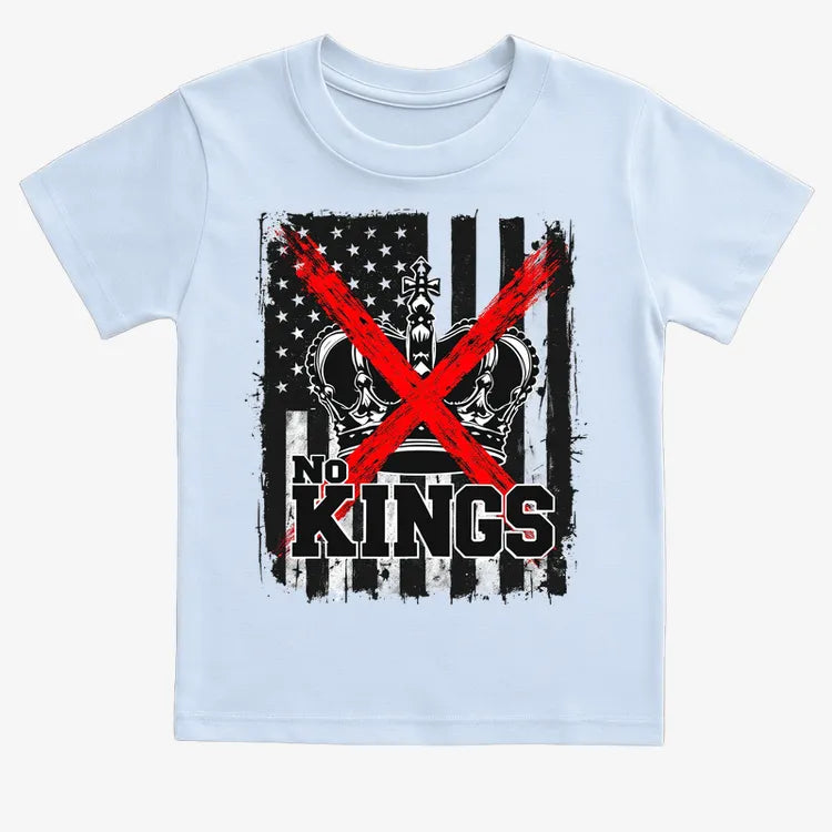 No Kings Statement Tee-Kids T-Shirt-Blue