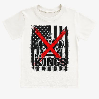 No Kings Statement Tee-Kids T-Shirt-White
