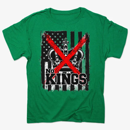 No Kings Statement Tee-Men's T-Shirt-Kelly Green Heather