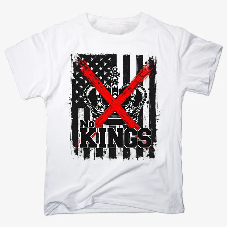 No Kings Statement Tee-Men's T-Shirt-White