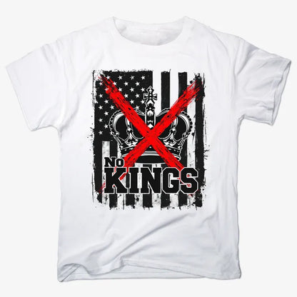 No Kings Statement Tee-Men's T-Shirt-White