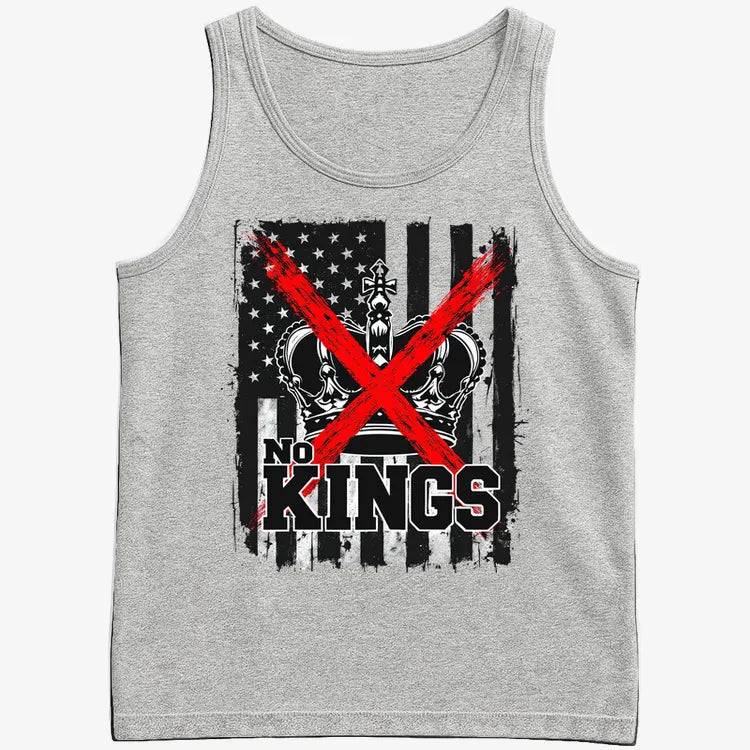 No Kings Statement Tee-Men's Tank Top-Gray Heather