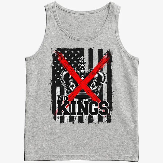No Kings Statement Tee-Men's Tank Top-Gray Heather