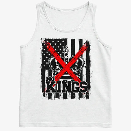 No Kings Statement Tee-Men's Tank Top-White
