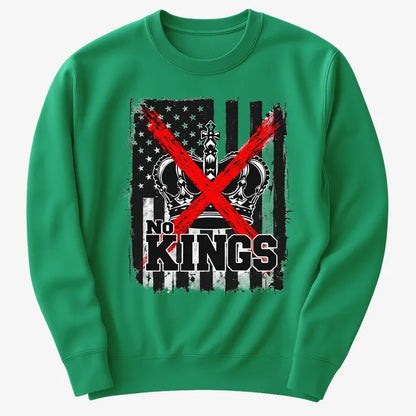 No Kings Statement Tee-Sweater-Green