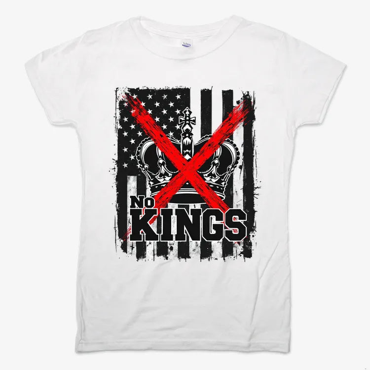 No Kings Statement Tee-Women's T-Shirt-Snow
