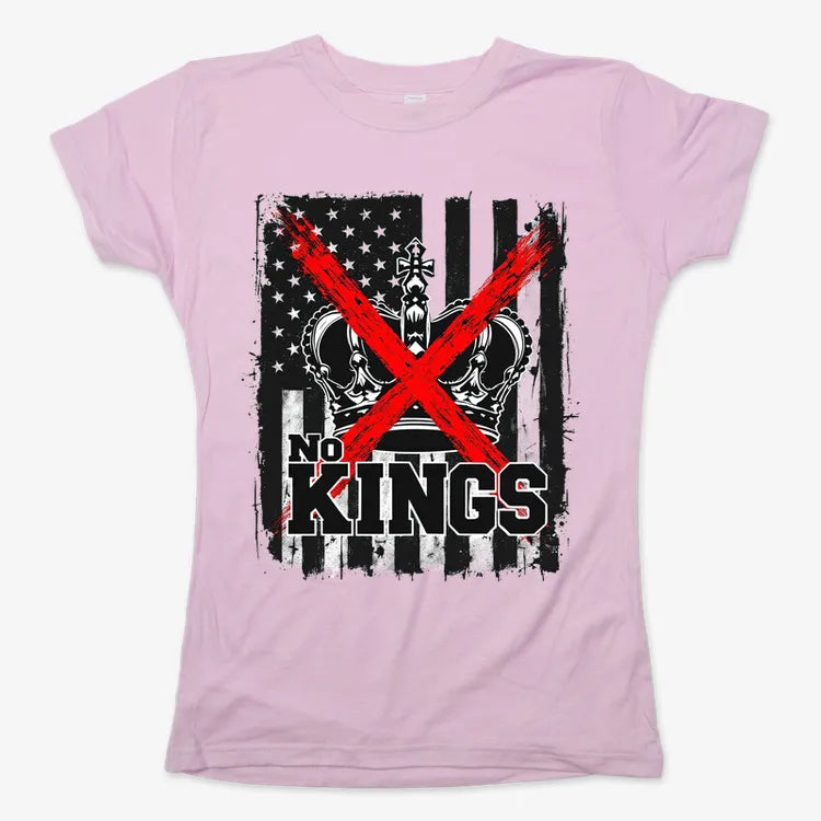 No Kings Statement Tee-Women's T-Shirt-Soft Pink