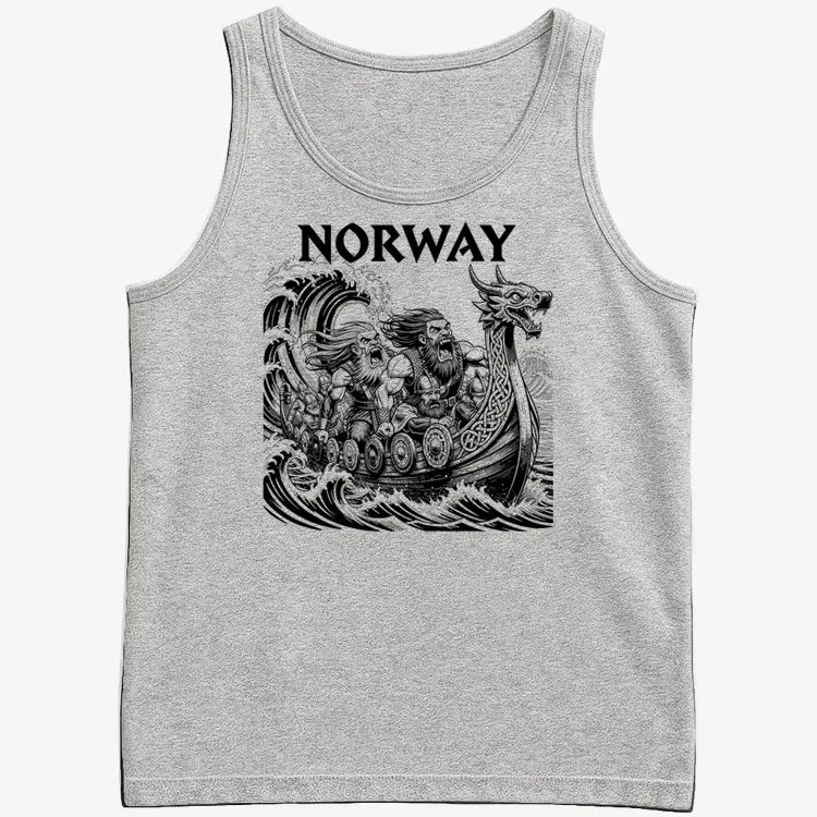 NORWAY Viking Warriors on the Sea-Men's Tank Top-Gray Heather