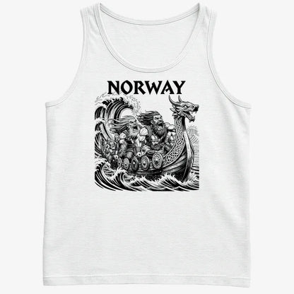 NORWAY Viking Warriors on the Sea-Men's Tank Top-White